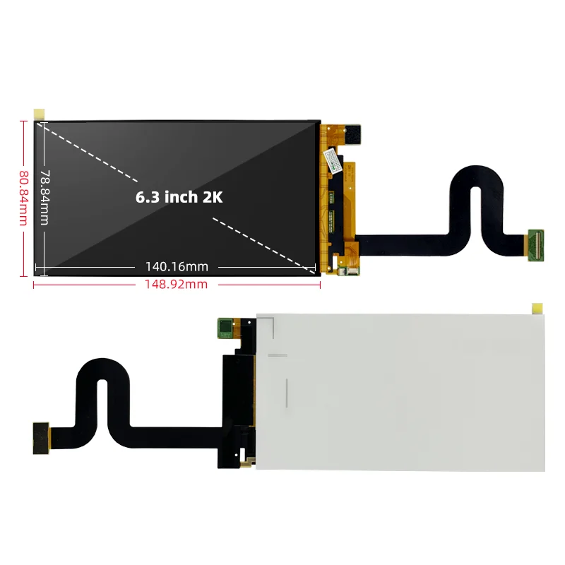 Imagem -02 - Wisecoco-display Lcd para Tela Raspberry pi Macos tv Boxes Ps5 Game Box Orange pi Câmera pc Mipi 60pins 2k 63 Polegadas 2560x1440