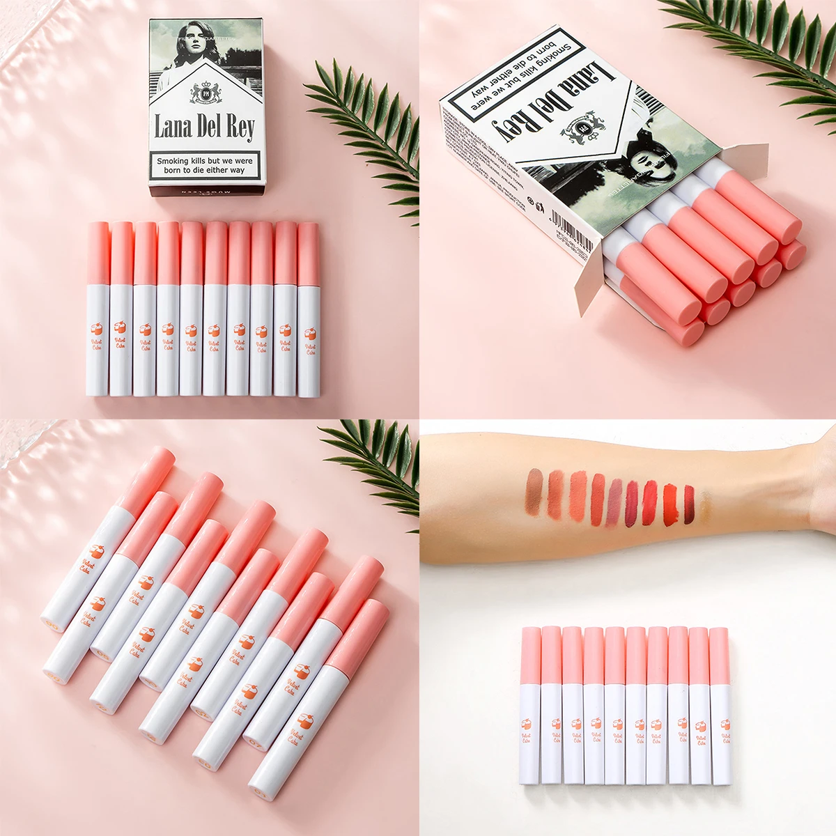 Neues 10 Farben Damen matten Lippenstift Set 24 Stunden lange Anwendung Lippenstift Set wasserdicht Glanz Make-up Lippenstift Kosmetik