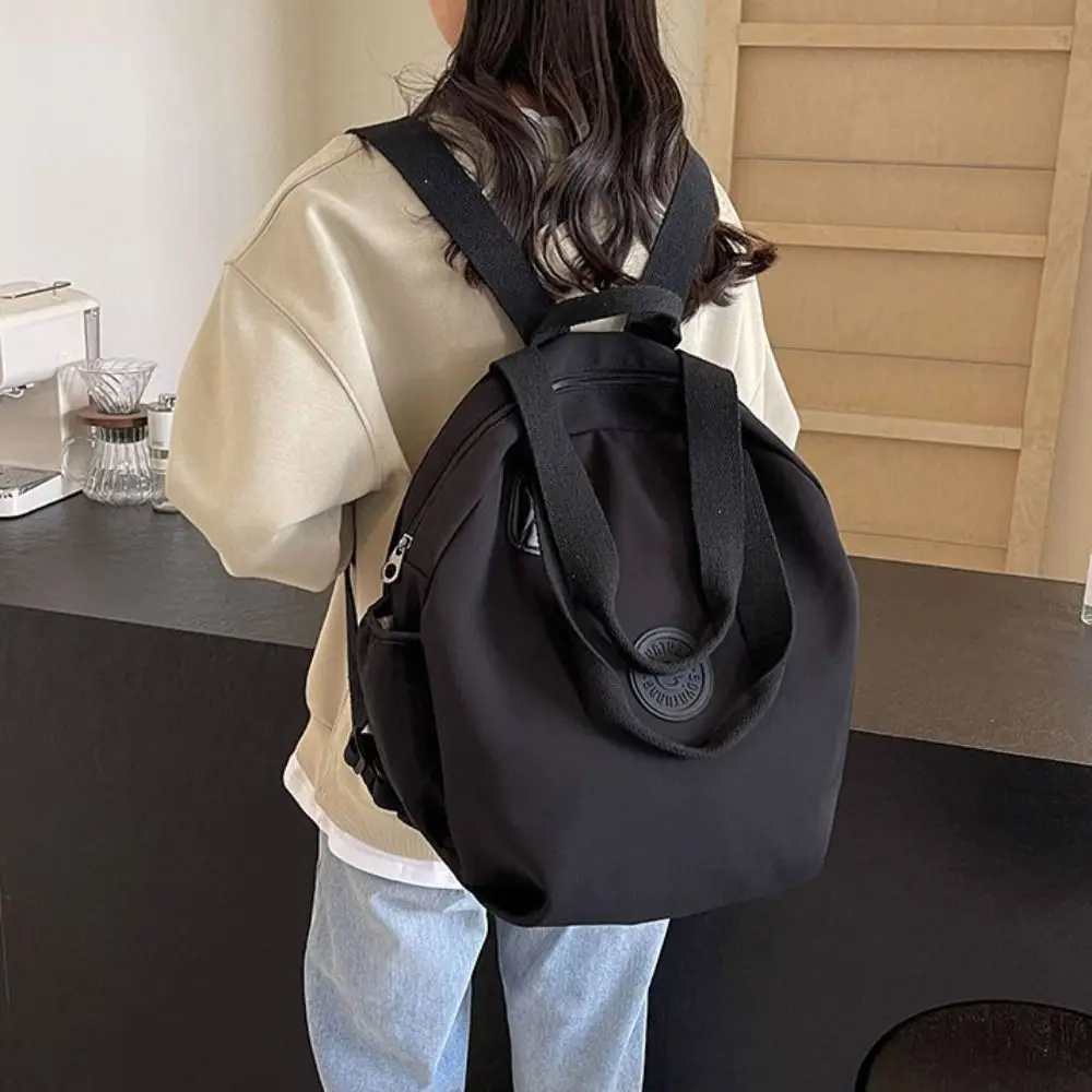 

Милый спортивный нейлоновый рюкзак в корейском стиле, однотонная нейлоновая дорожная сумка на плечо, большая вместительная нишевая дизайнерская сумка для фитнеса, плавание