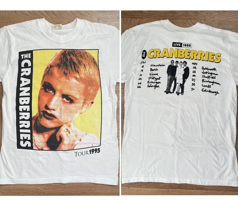 تي شيرت The Cranberries Live in '95 ريترو ستايل للرجال والنساء على الجانبين NH16896 #1