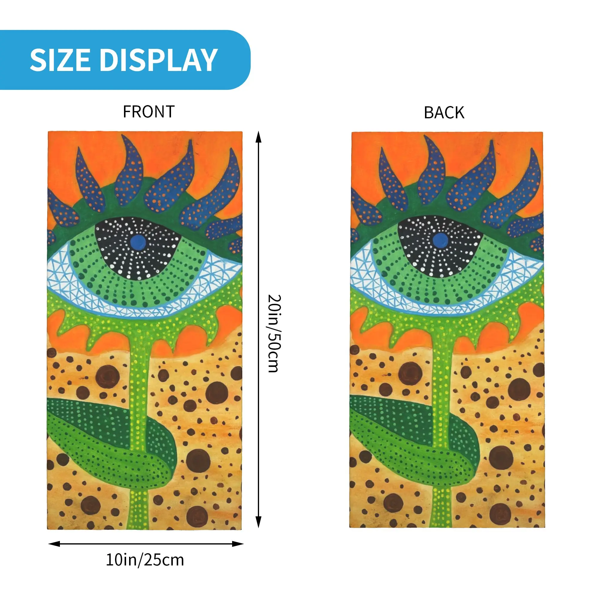 Yayoi Kusama Abstract Pumpkin Bandana Neck Warmer Women Men Winter Ski Hiking Scarf Gaiter  Face Cover