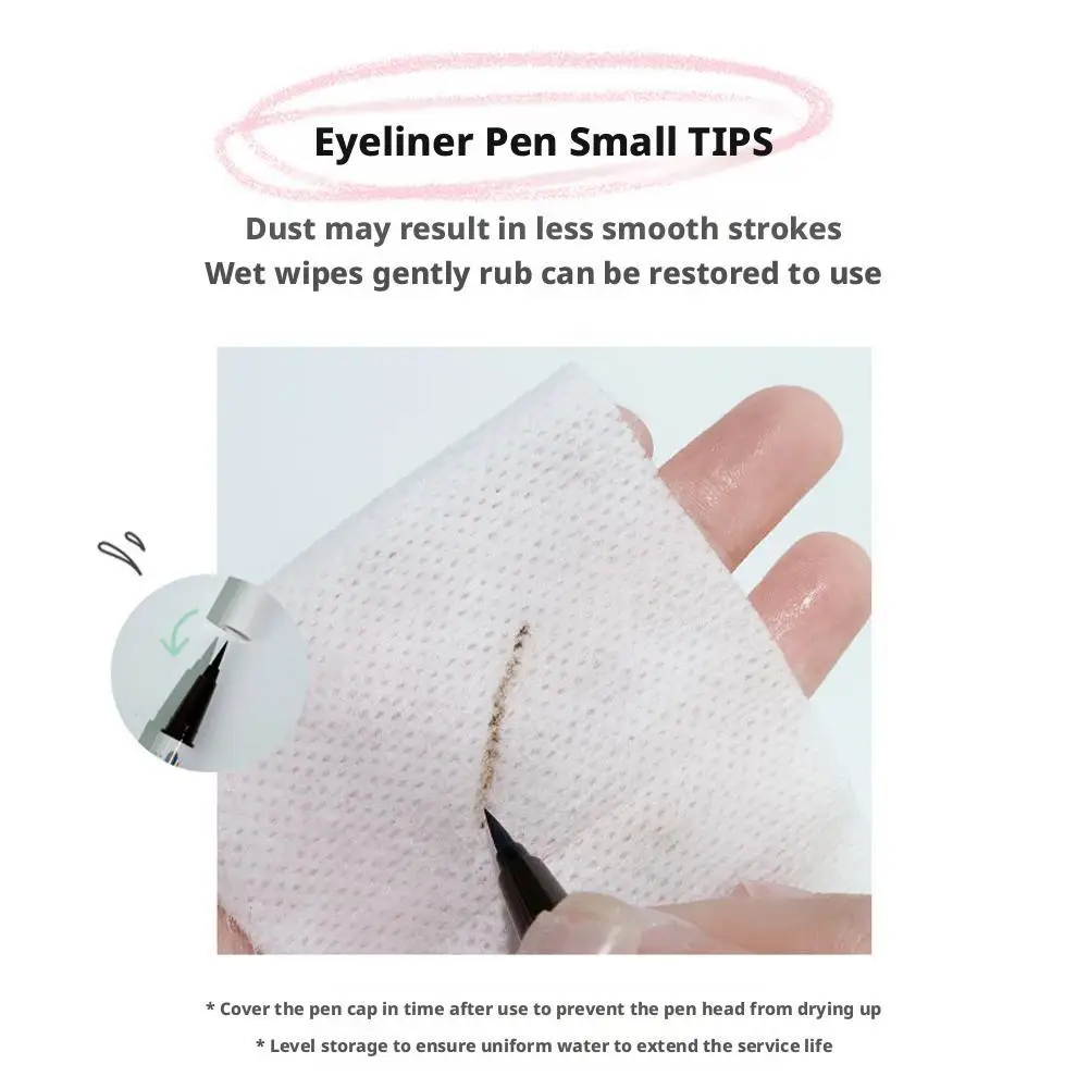 Caneta delineadora líquida sedosa, secagem rápida, à prova d'água, suor, longa duração, delineador suave, deitado, bicho da seda