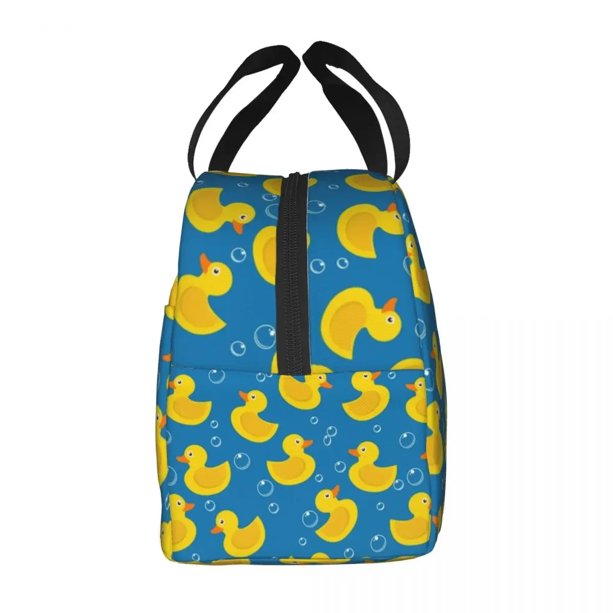 Cartoon Yellow Rubber Duck Pattern Lunch Bag Men Women Thermal Cooler Insulated Lunch Box for Kids School Food Picnic Tote Bags