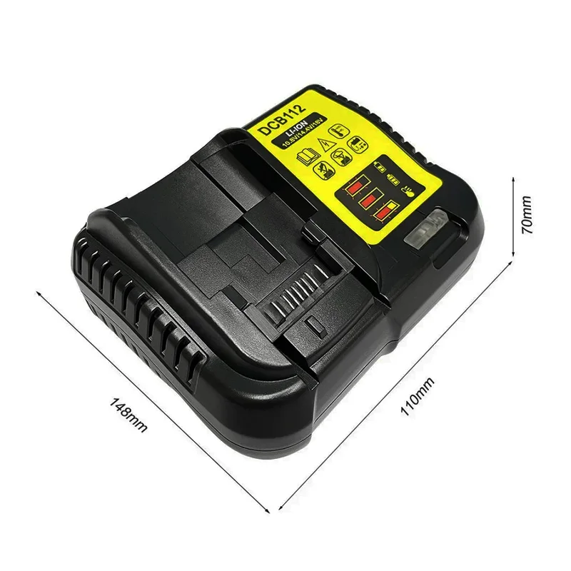 DCB112 Li-Ion Battery Charger For Dewalt 10.8V 12V 14.4V 18V 20V DCB200 DCB101 DCB115 DCB107 DCB105 DCB140 DCB118 DCB102 DCB104 - view 3