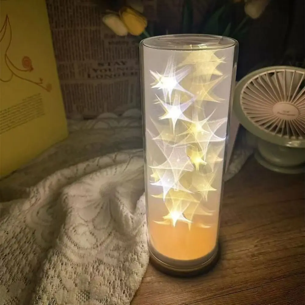 

DIY Звезда Ночник Ручная работа 3D Трехмерная настольная лампа Шестиугольная звезда Полупрозрачное окружающее освещение