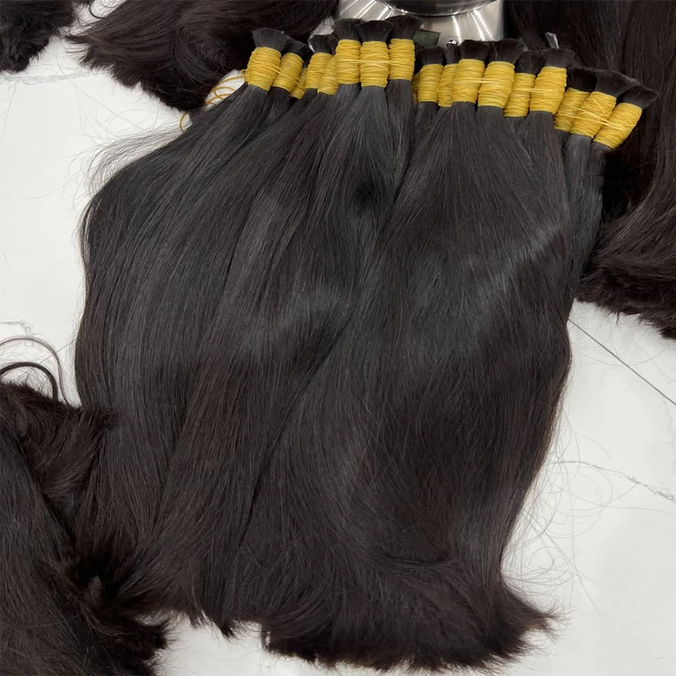 

Human Braiding Hair Bulk No Weft 100% Vietnam Remy Human Hair Straight Bundles 50g 100g Natural Braiding Hair Extensions 30Inch