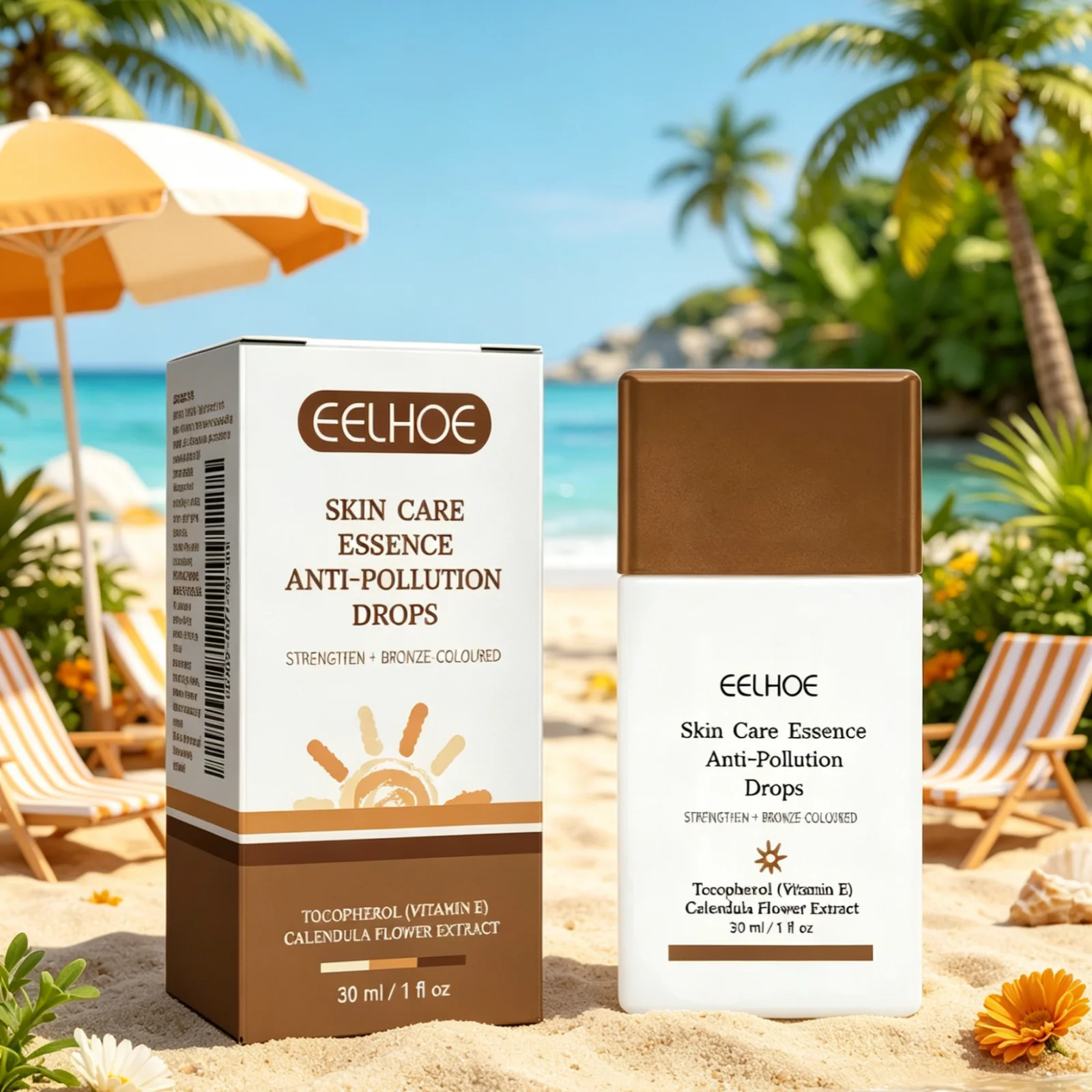 EELHOE Tanning Gel Even Skin Tone Deep Moisturizing Glowing Fast Absorbing Non Greasy Mild Ingredients Self Tanning Drops 30ml