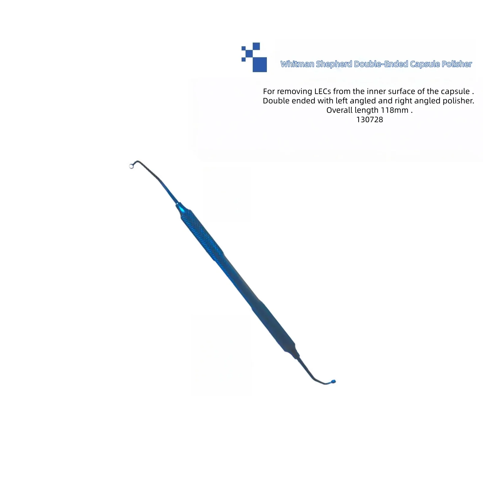 

Whitman Shepherd Double-Ended Capsule Polisher Ophthalmic Eye Surgery Instrument Reusable Tool