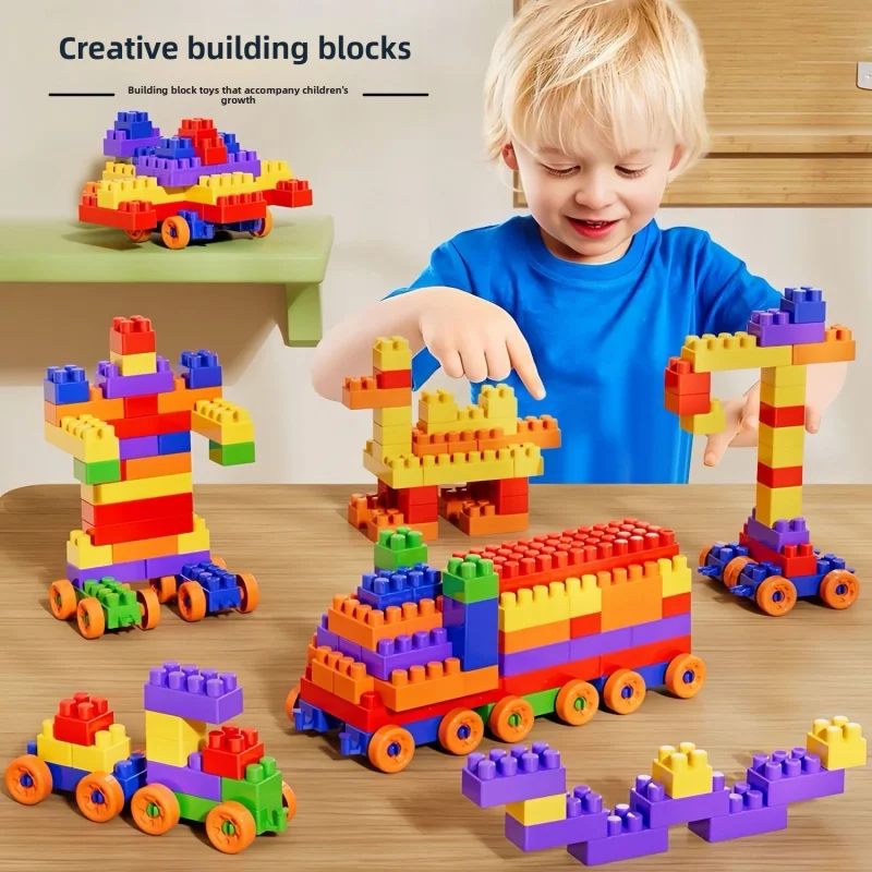 

DIYLarge Particle Building Blocks for Baby Kindergarten Early Education Educational Development Insert Blocks3-6Year-Old Toy