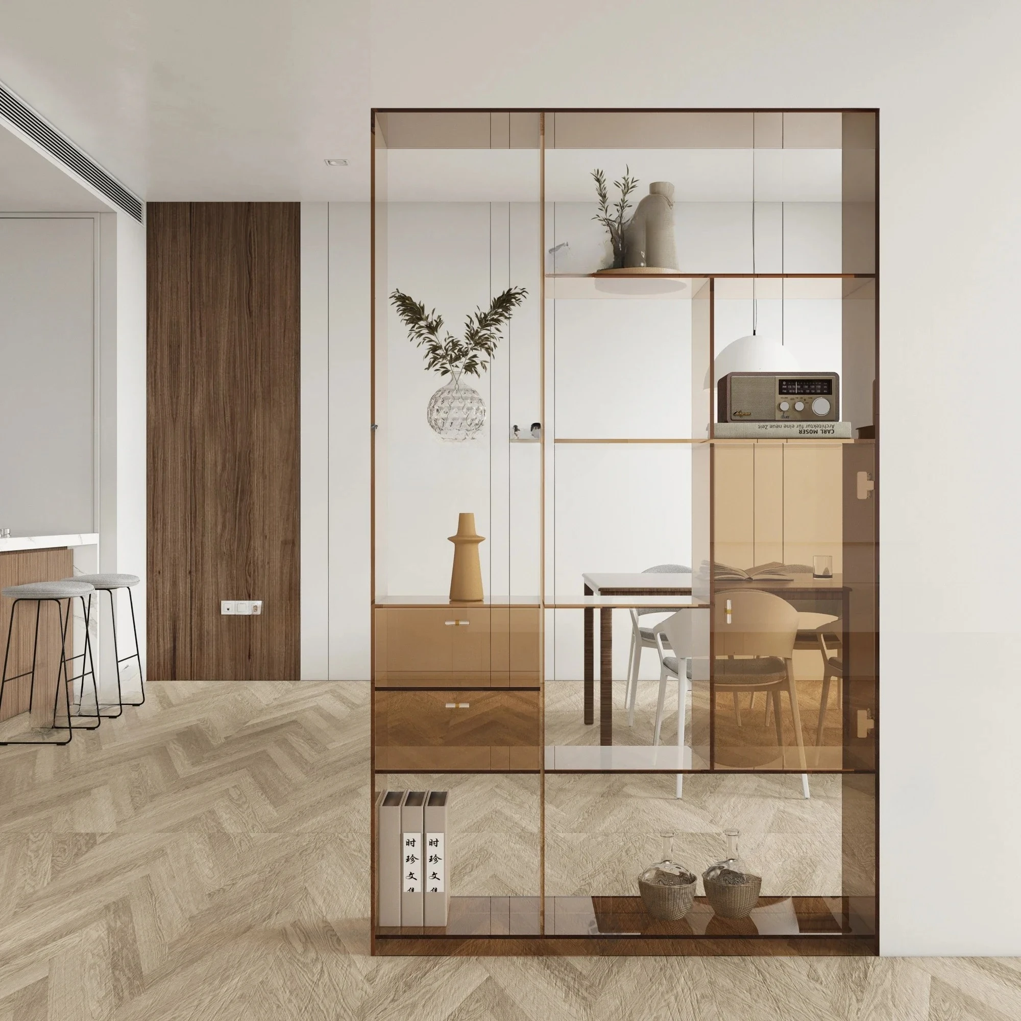 A15 Rak Antik Akrilik Lemari Pajangan Sederhana Rak Pajangan Transparan Rak Penyimpanan Rak Buku Lemari Anggur Multifungsi