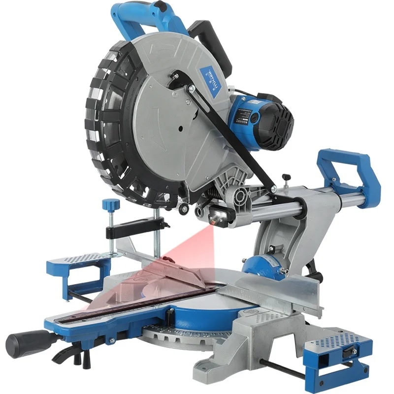 Electric Industrial 12 Inch Belt Type Double Diagonal Pull Rod Saw Woodworking Cutting Machine 2000W 220V