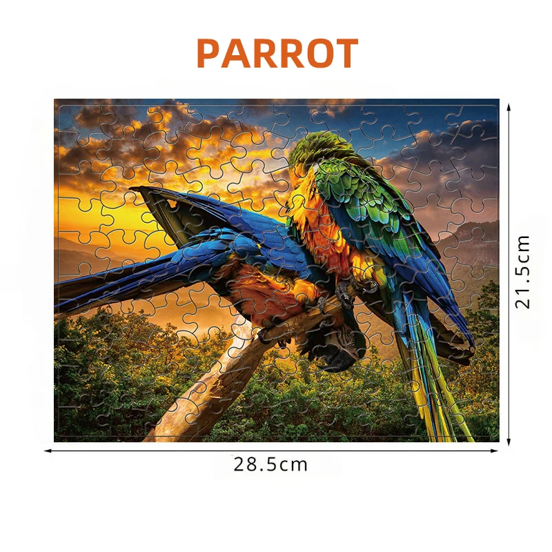 أحجية بانوراما حيوانات كرتونية ، تخفيف الضغط عن الببغاء ، تجميع الصور ، هدايا ألعاب تعليمية #2