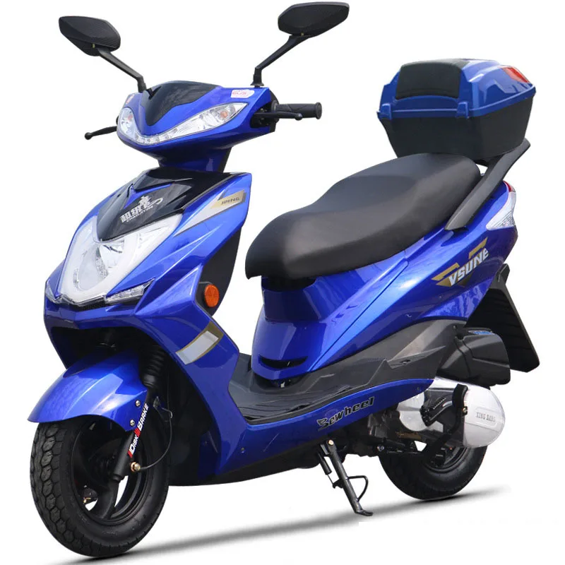 125CC Fuel Motorcycle,2 Wheeled Booster Vehicle for Adult Scooter Disc Brake CDI Hydraulic Shock Absorption 10\