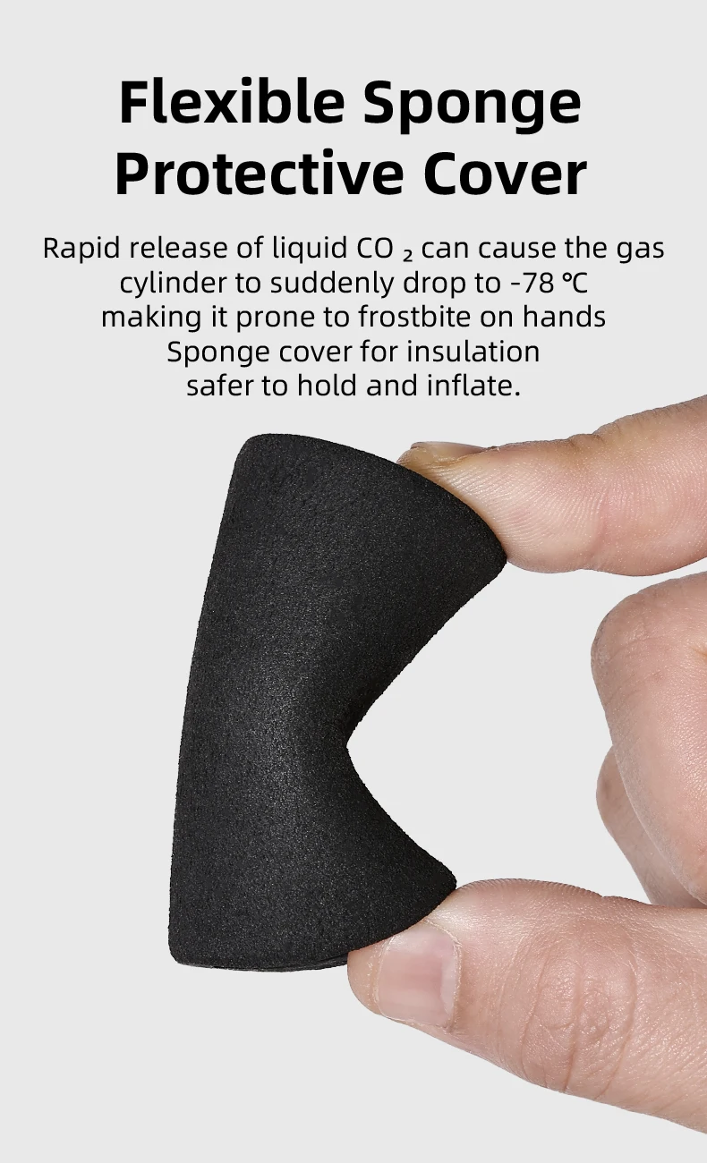 Aluminiumlegierung CO2 Fahrradreifenpumpe Mini Fahrradreifenpumpe Werkzeug CO2-Pumpenkopf für Fahrradzubehör – Detail 4