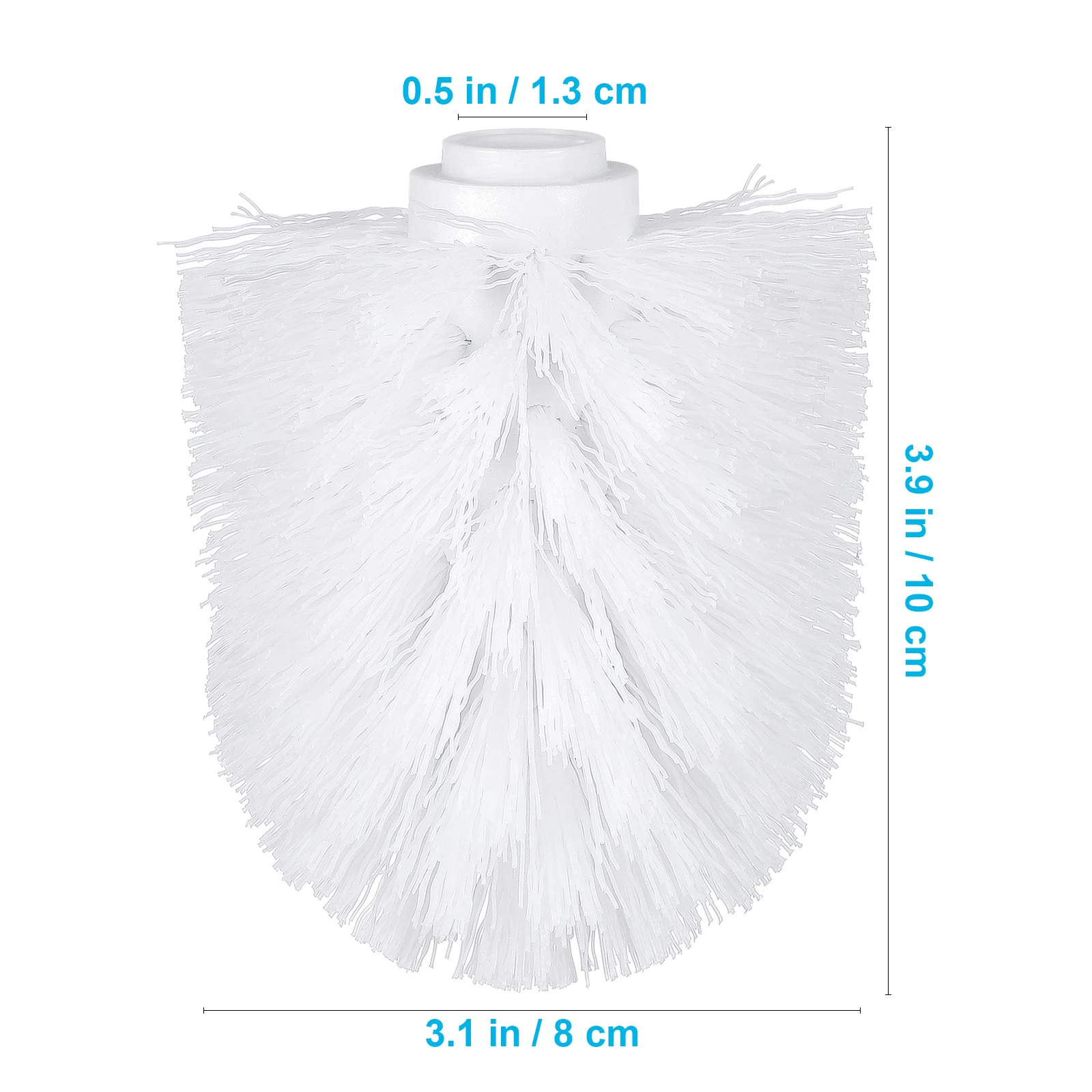 

5Pcs Toilet Brush Replacement Odor Resistant Stiff Bristles Bathroom Accessories Cleaners -White Brush Replacement