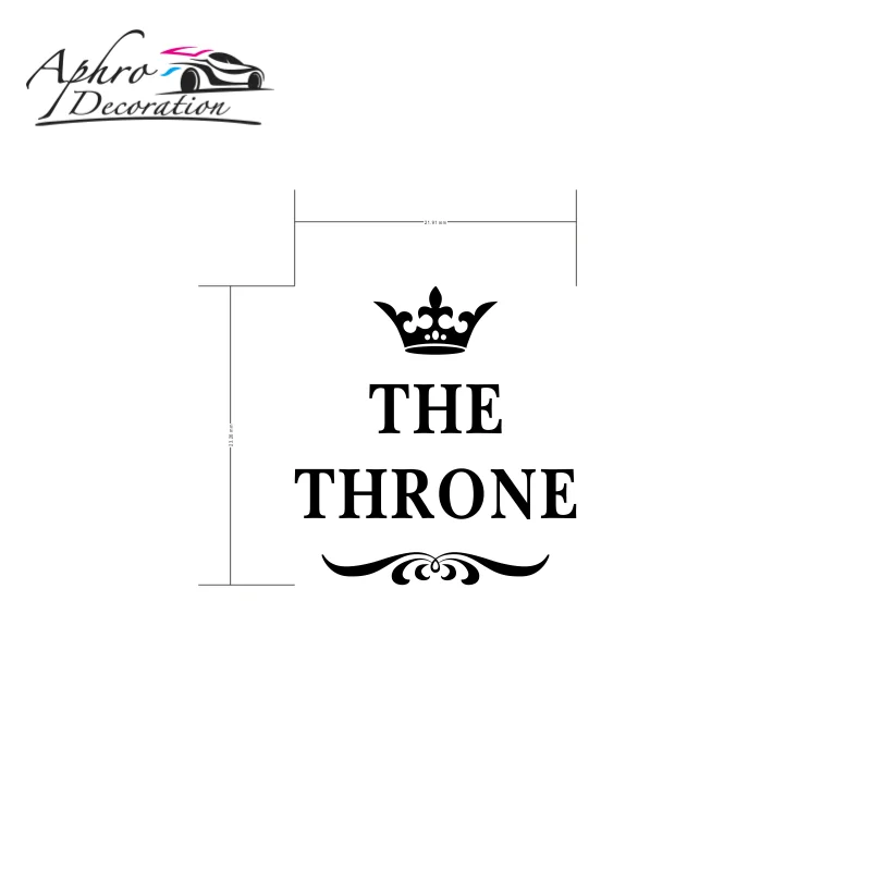 Creative Vinyl THE THRONE Funny Interesting Toilet Wall Sticker Bathroom For Home Decor Decal Poster Background Stickers #66