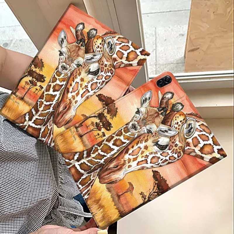 

Cartoon Giraffe Anime For Huawei MatePad M5 T5 SE 11 Pro Honor Tab 5 V7 V8 X9 GT 10.1 10.8 Inch Tablet Case