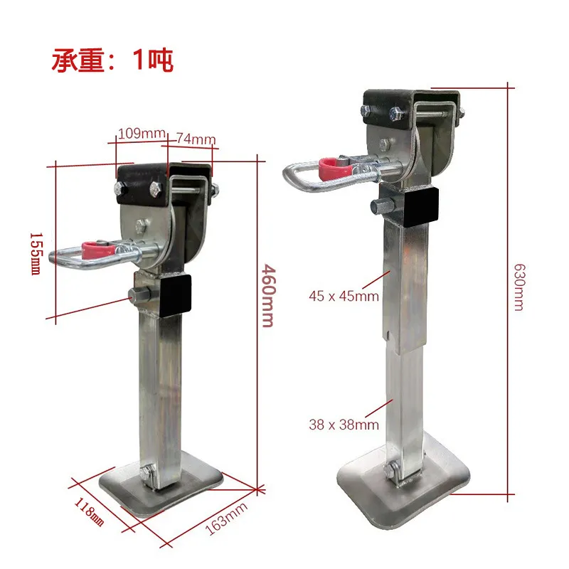 1 ton telescopic RV support legs upright retractable RV balance legs galvanized rust-proof 90 folds