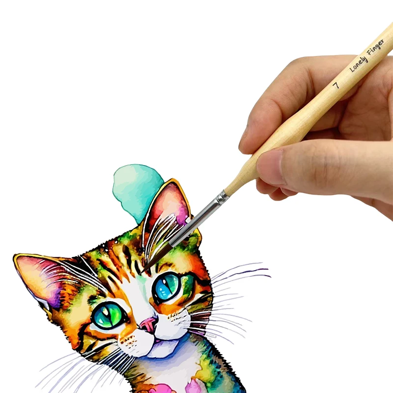 11pcs Micro Detail Paint Brush Set Triangular Grip Handles Miniature Art Brushes Small Fine Tip Paintbrushes For Watercolor