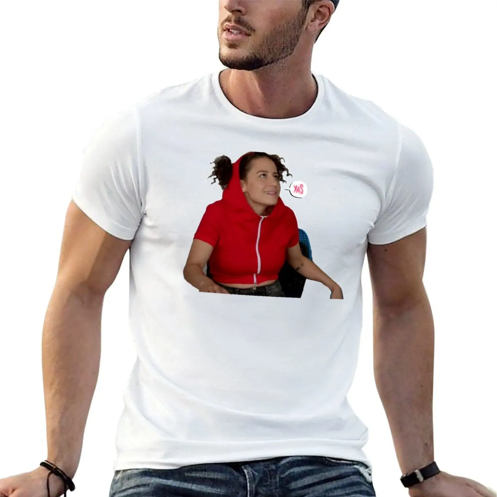 Yas Miss Thang T-Shirt Basic Short Sleeve Cotton Blend T-Shirt