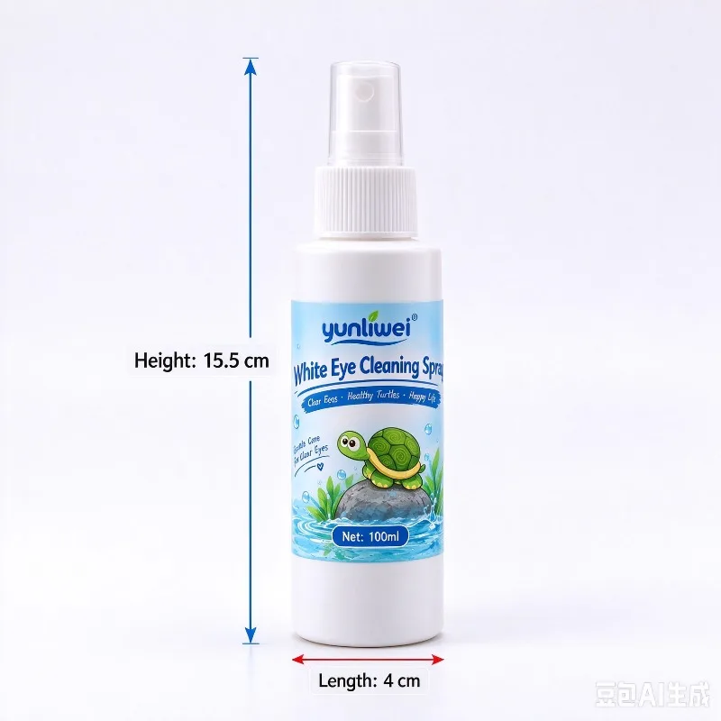 Turtle Eye Cleaner Spray 100ml Reptile Eye Care Solution for Tortoise Turtle Eye Cleaning Natural Plant Extract Formula-YUNLIWEI