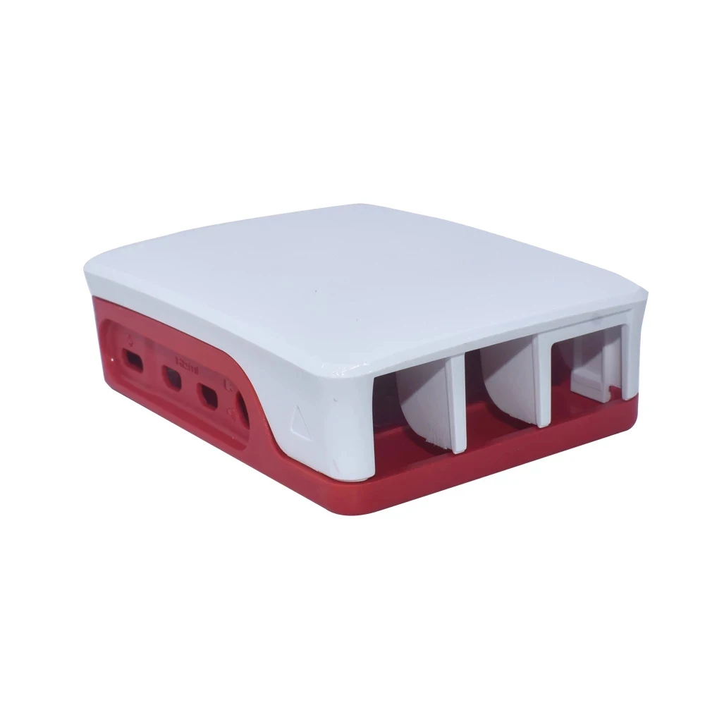 Raspberry Pi 4 Model B ABS Case Plastic Box White Shell Classic Design with Fan with Heatsink for Raspberry Pi 4