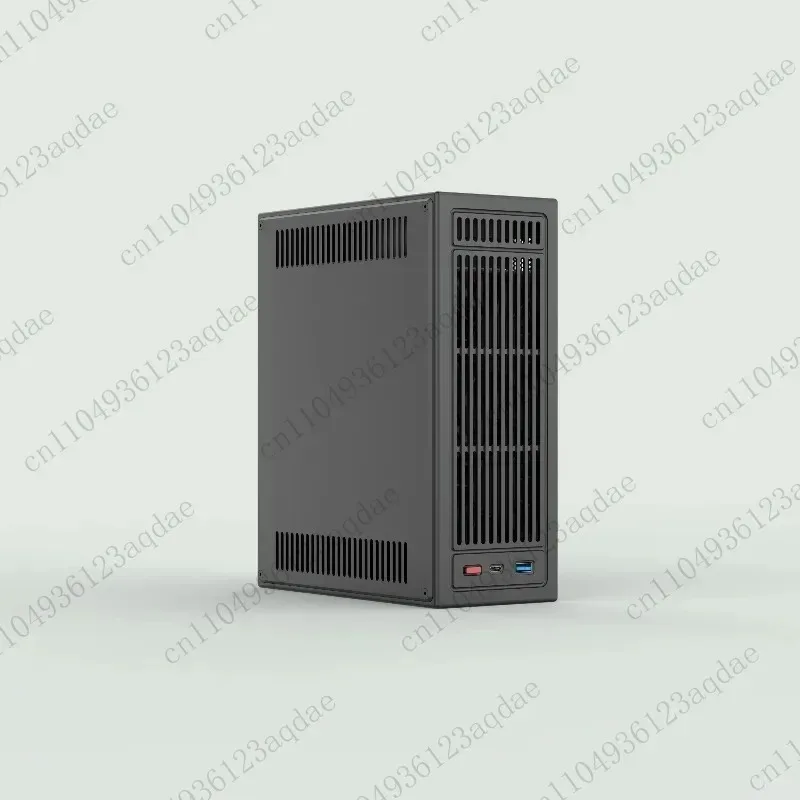 E4 V6 Version 7.0 Direct-Mount 1U Thick Aluminum CNC Half-Height Dual-Slot Blade Card ITX Mini Case