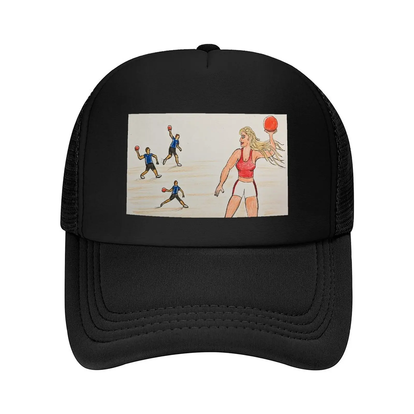 

Dodgeball Battle Baseball Cap hats on offer sailor cap for men Uv Protection Solar Hat Fashion Beach For Girls Men's