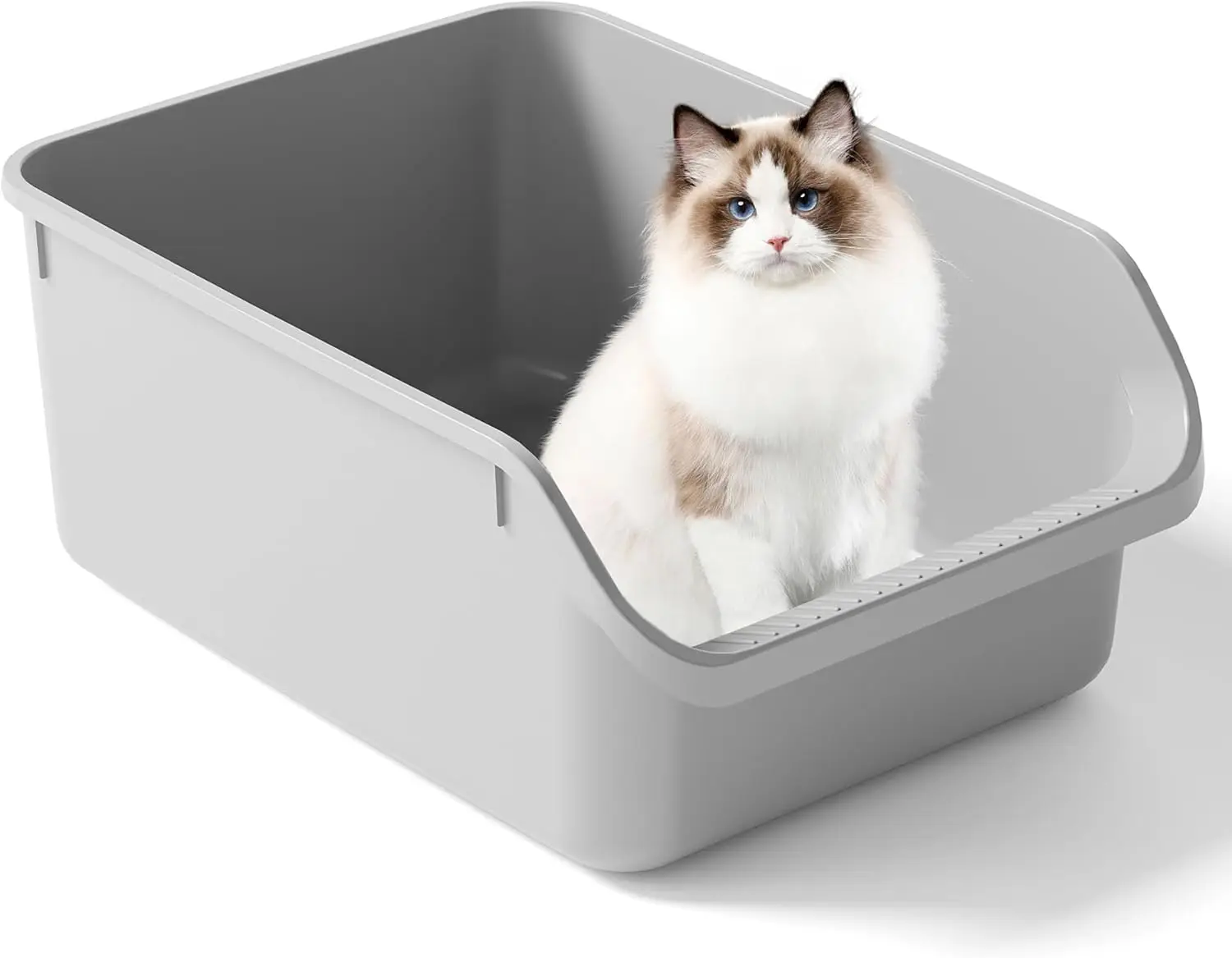 

Большой лоток для кошек с высокими бортиками, лоток-туалет для домашних кошек, лоток для котят с низким входом и открытым верхом