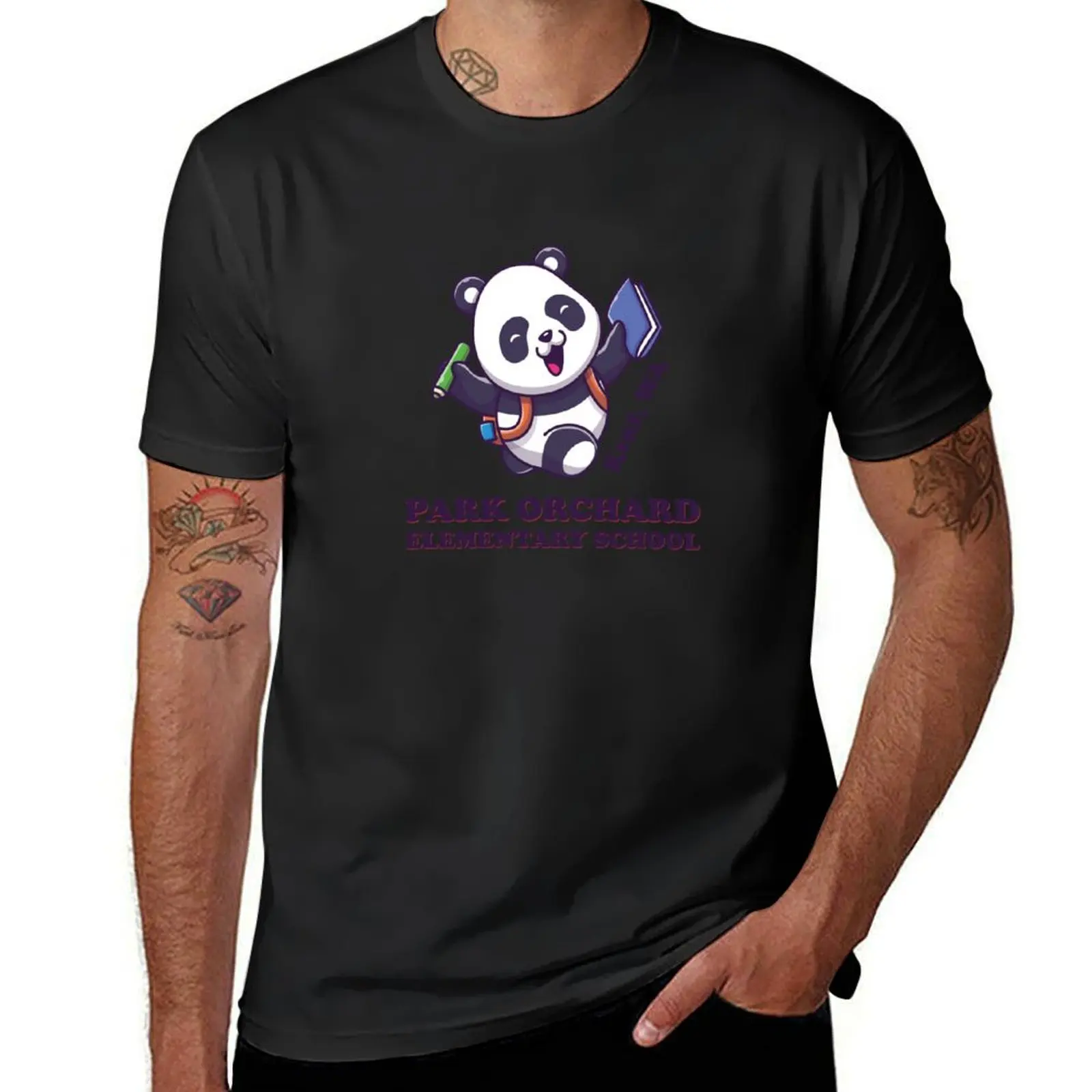 

PO Pandas_Spring 2023_02_DarkTextSquare T-Shirt anime clothes shirts graphic tee Funny t-shirt clothes for men