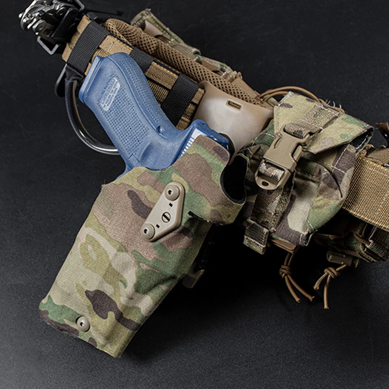 6354do taktisches Pistolen holster für Glock 17 kompatibel X300U-A Taschenlampe holster qls Schnell montage Adapter Bein abdeckung fallen