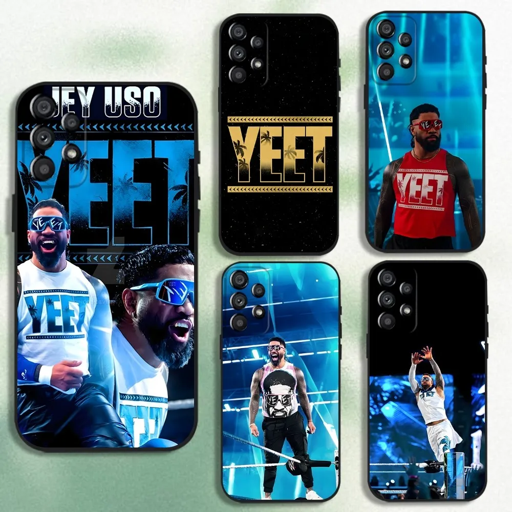 

Jey Uso YEET Phone Case For Samsung Galaxy A20,A21s,A22,A31,A32,A52,A53,A72,73,A80 Soft Black Cover