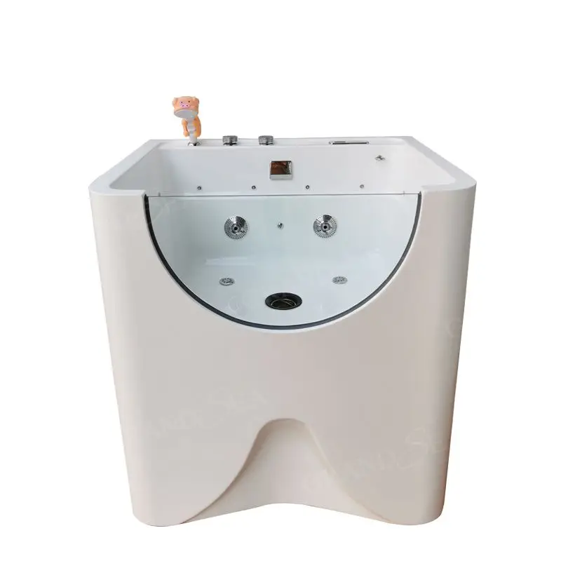 

Современная отдельно стоящая акриловая лампа из бисера, спа-ванна для домашних животных, термостатически управляемая с сливным краном в комплекте для использования в ванную комнату