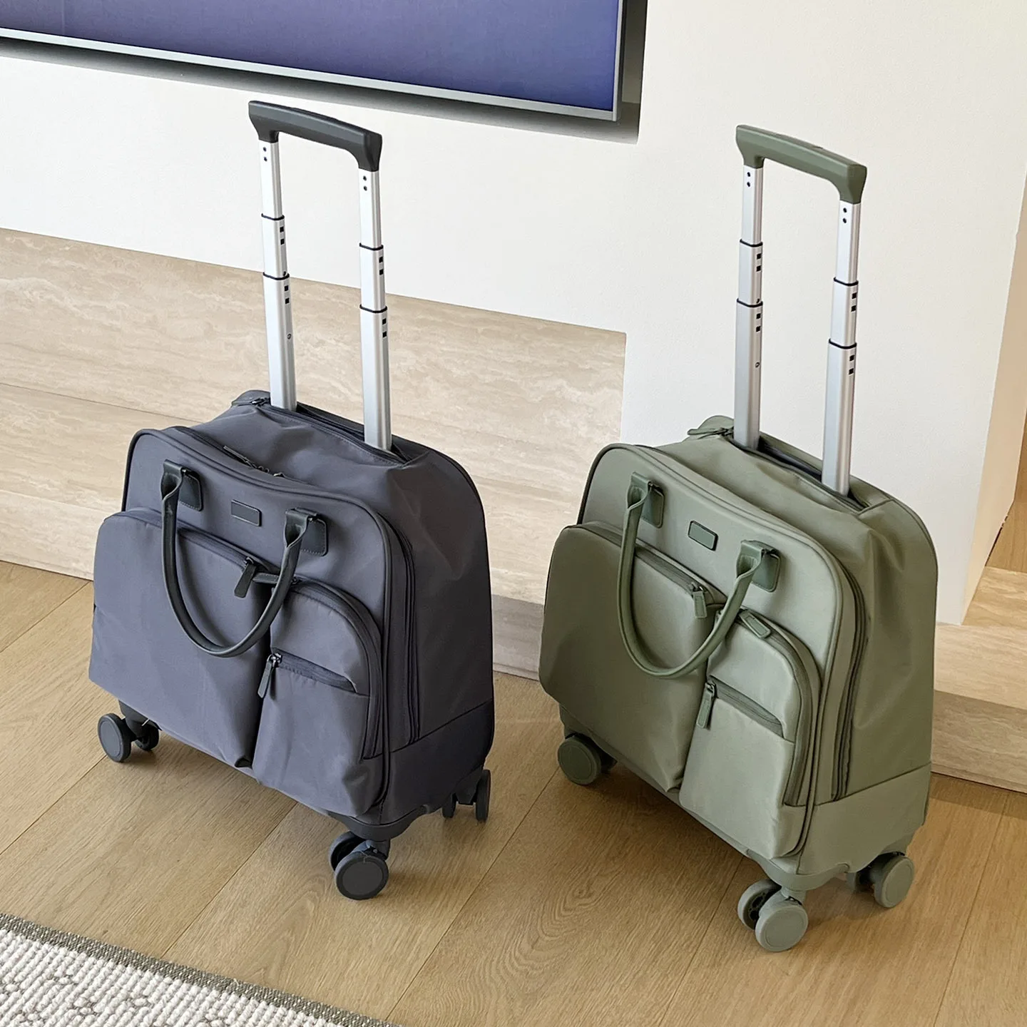Suitcases on Wheels Small 18 Inch Lightweight Waterproof Travel Suitcase Hand Carry Luggage Spinner Travel Suitcases