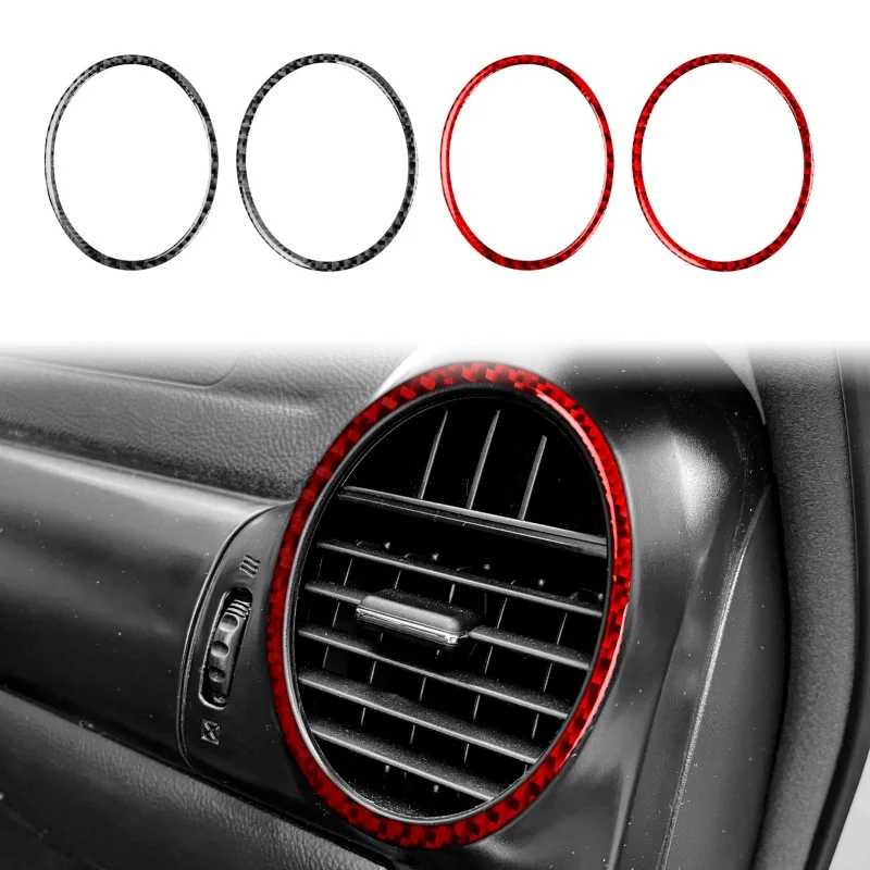 Real Soft Carbon Fiber Car Air Conditioning Vent Decor Sticker For Lexus IS300 1999-2005 Car Side of Center Console Outlet Trim
