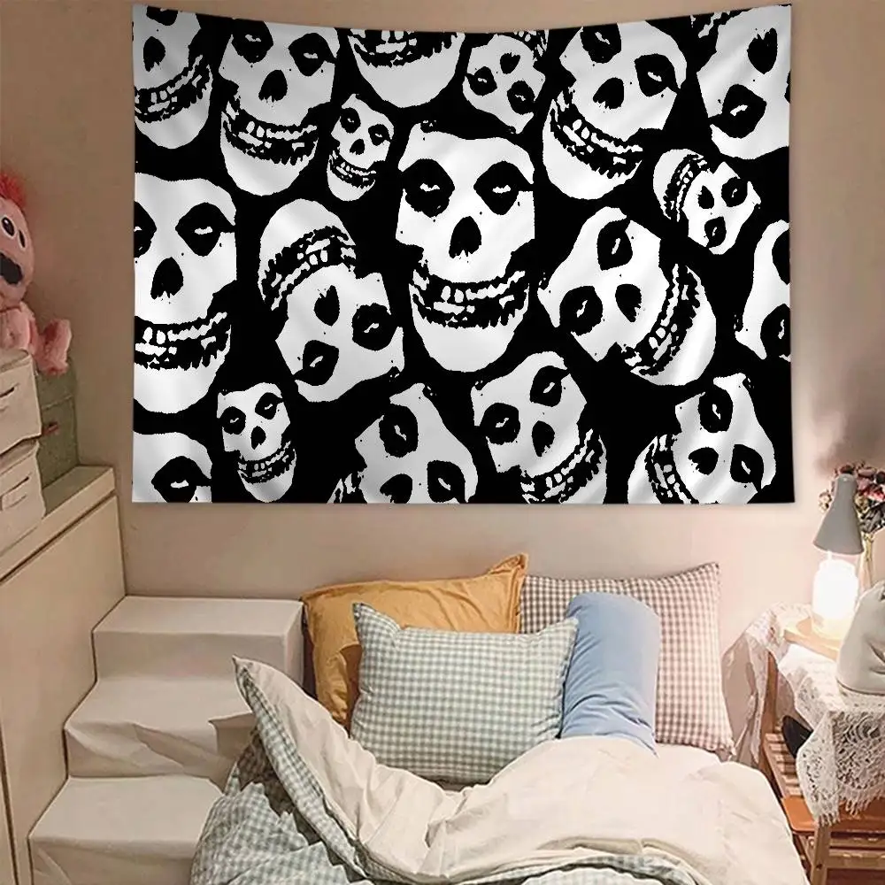 Punk Band T-The M-Misfits Hanging Bohemian Tapestry Hanging Tarot Hippie Wall Rugs Dorm Japanese Tapestry