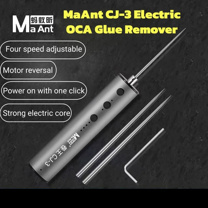 MaAnt CJ-3 Electric OCA Glue Remover LED Display 4-speed Regulation Rechargeable for Mobile Phones LCD Screen Degumming Cleaning
