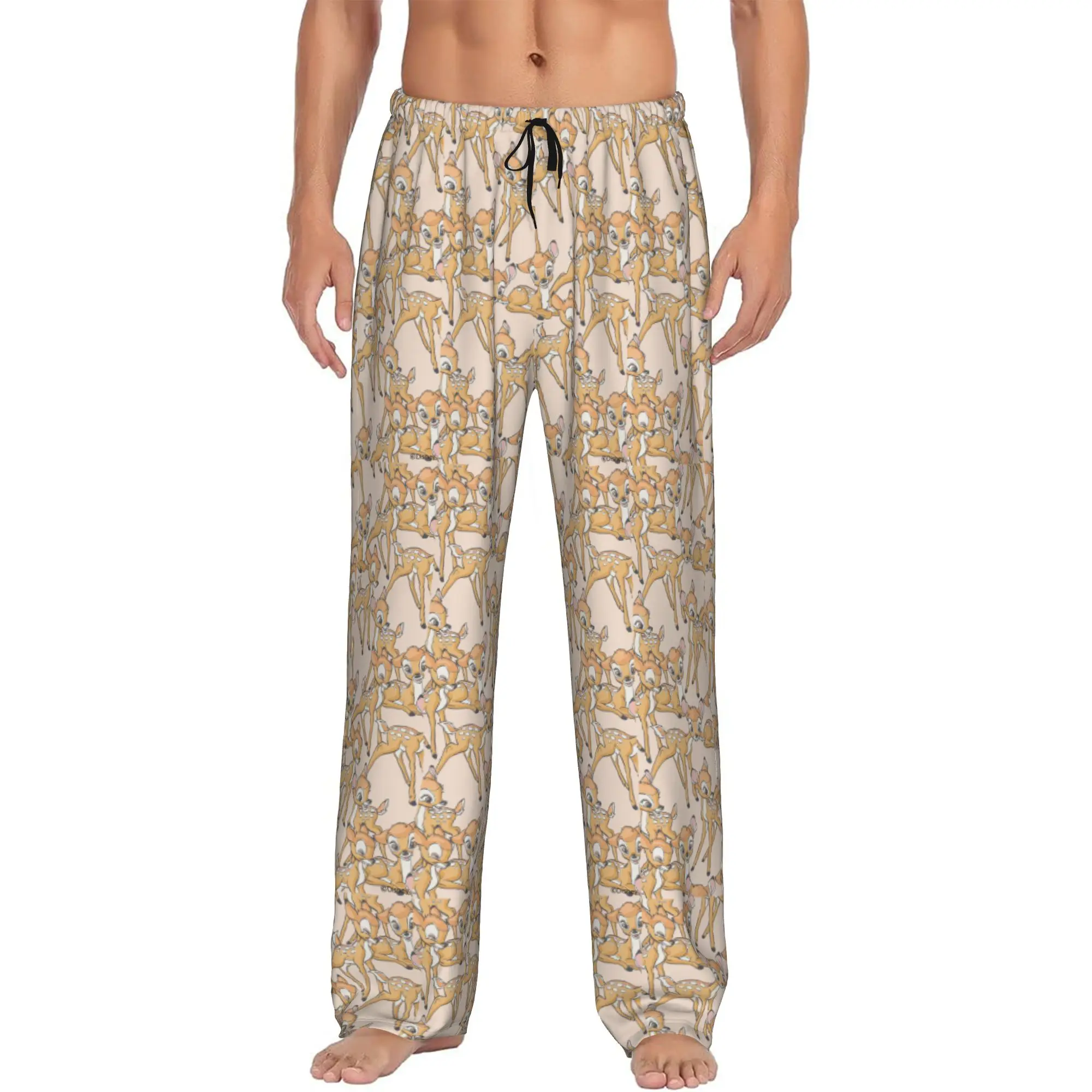 Custom Men's B-Bambies Anime Pajama Pants Printed  Sleep Sleepwear Bottoms with Pockets