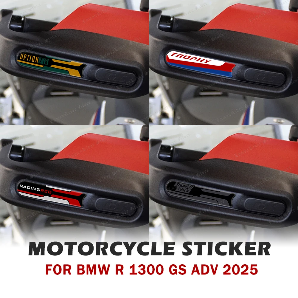 

New R 1300GS ADV 2025 Motorcycle Accessories 3D Epoxy Resin Hand Guards Deflectors Sticker Frosted Decals for BMW R1300GS