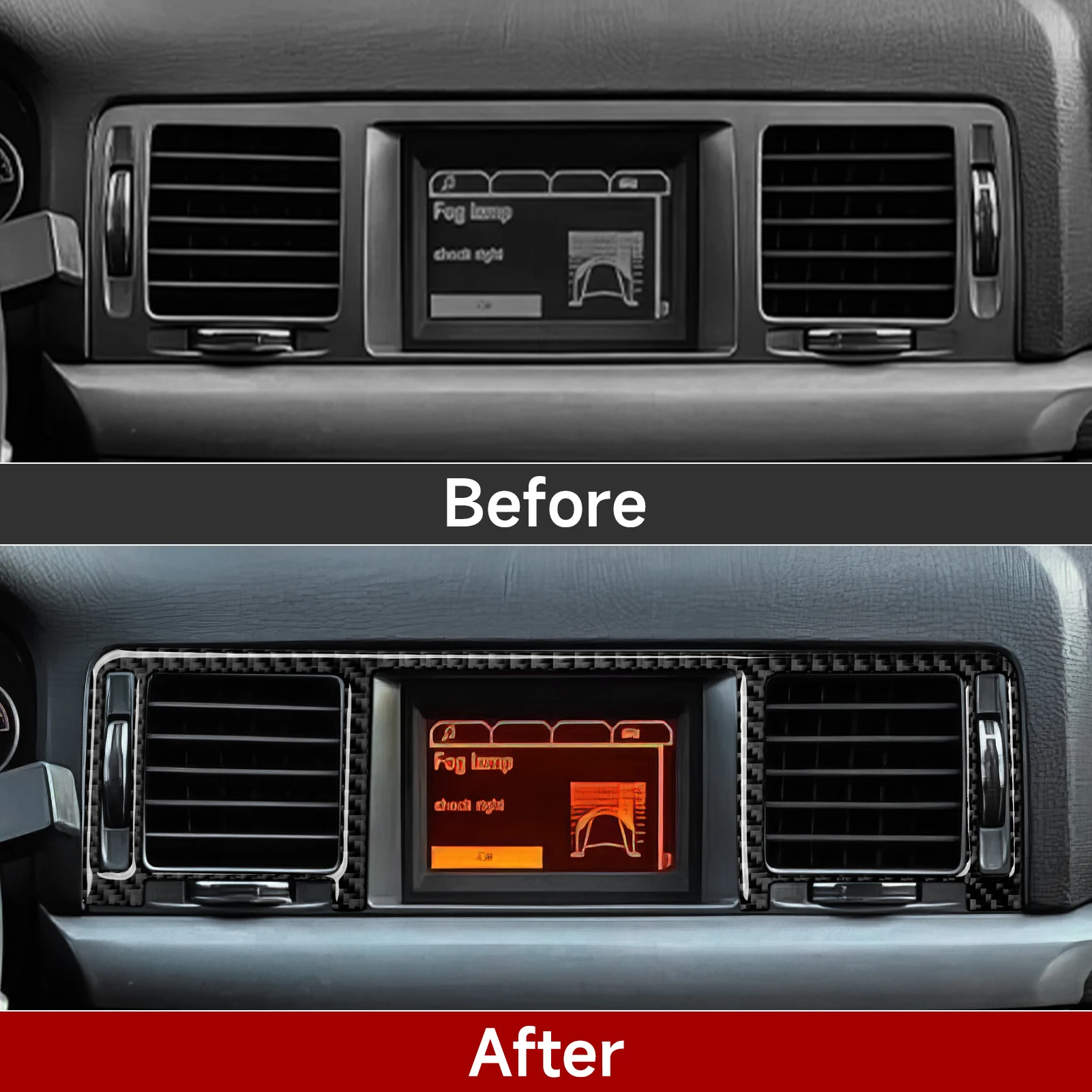 Carbon Fiber Interior Sticker Set. Car Center Console Air Vents Panel. For Opel Vectra C Signum.For Vauxhall Vectra Signum Trim view 2