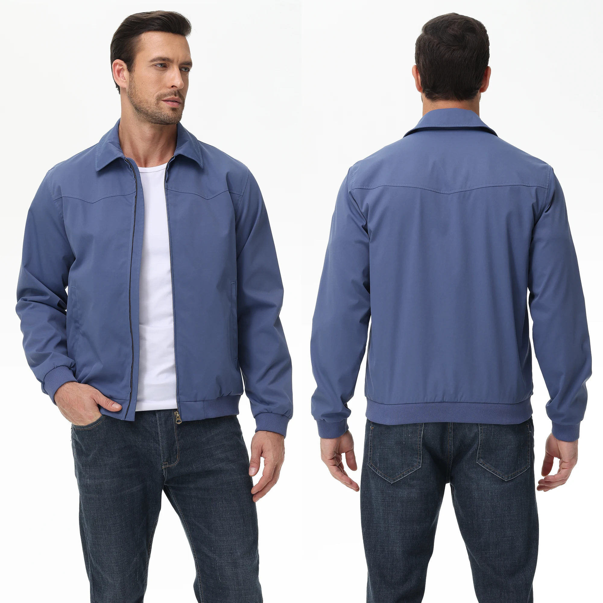 

Mens Business Casua Jacket, Autumn Winter Windbreaker Waterproof Warm Coat with Inner Pocket Daily Workout A Gift for Present