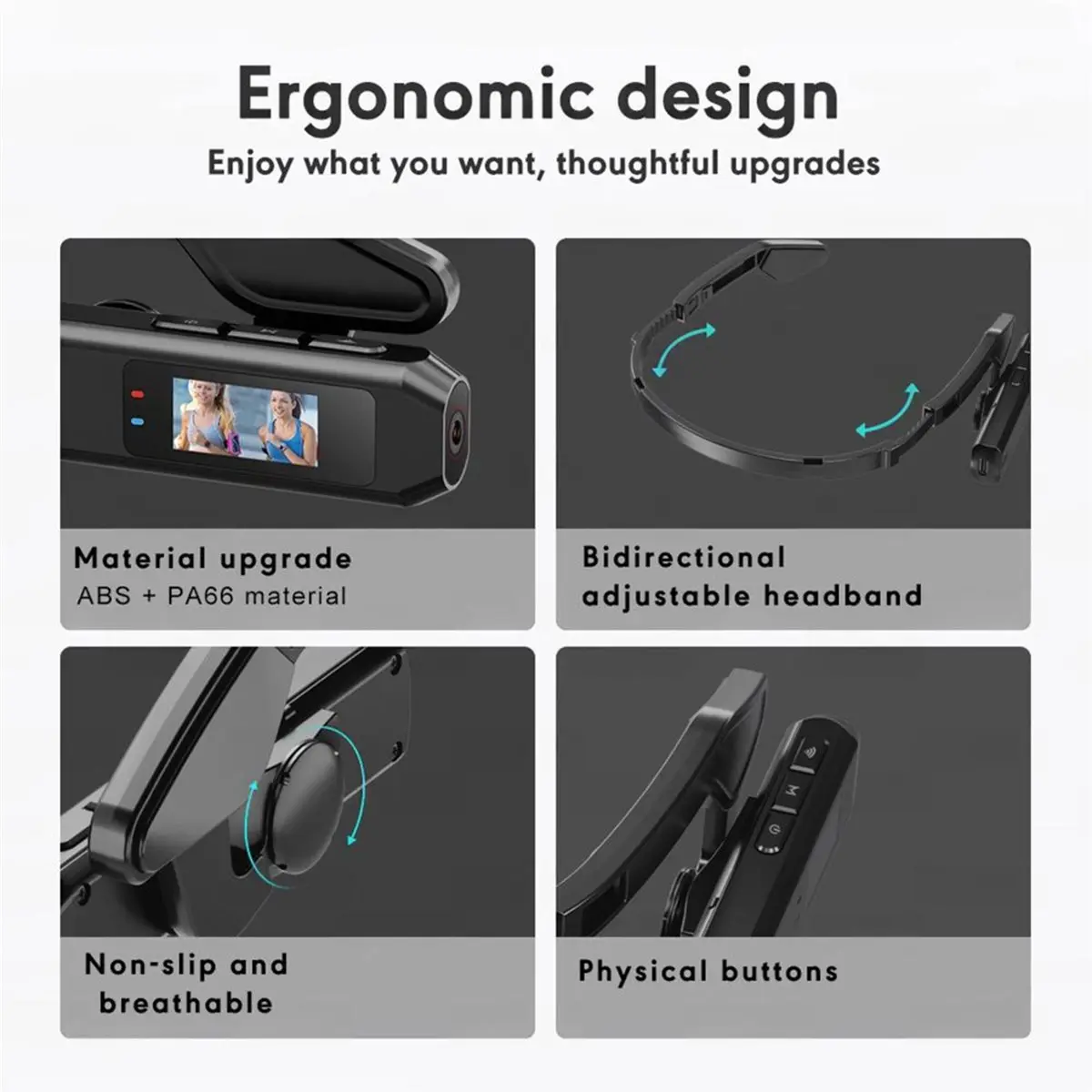Big Discount 4K Action Camera Head Mounted Camera with Image Stabilization for Outdoor First Person Video Recording Camera Vlog