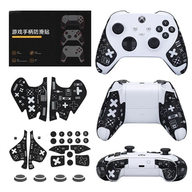 ملصقات جلدية مخصصة مضادة للانزلاق وماصة للعرق لحماية حافظة وحدة التحكم اللاسلكية Xbox Series S X