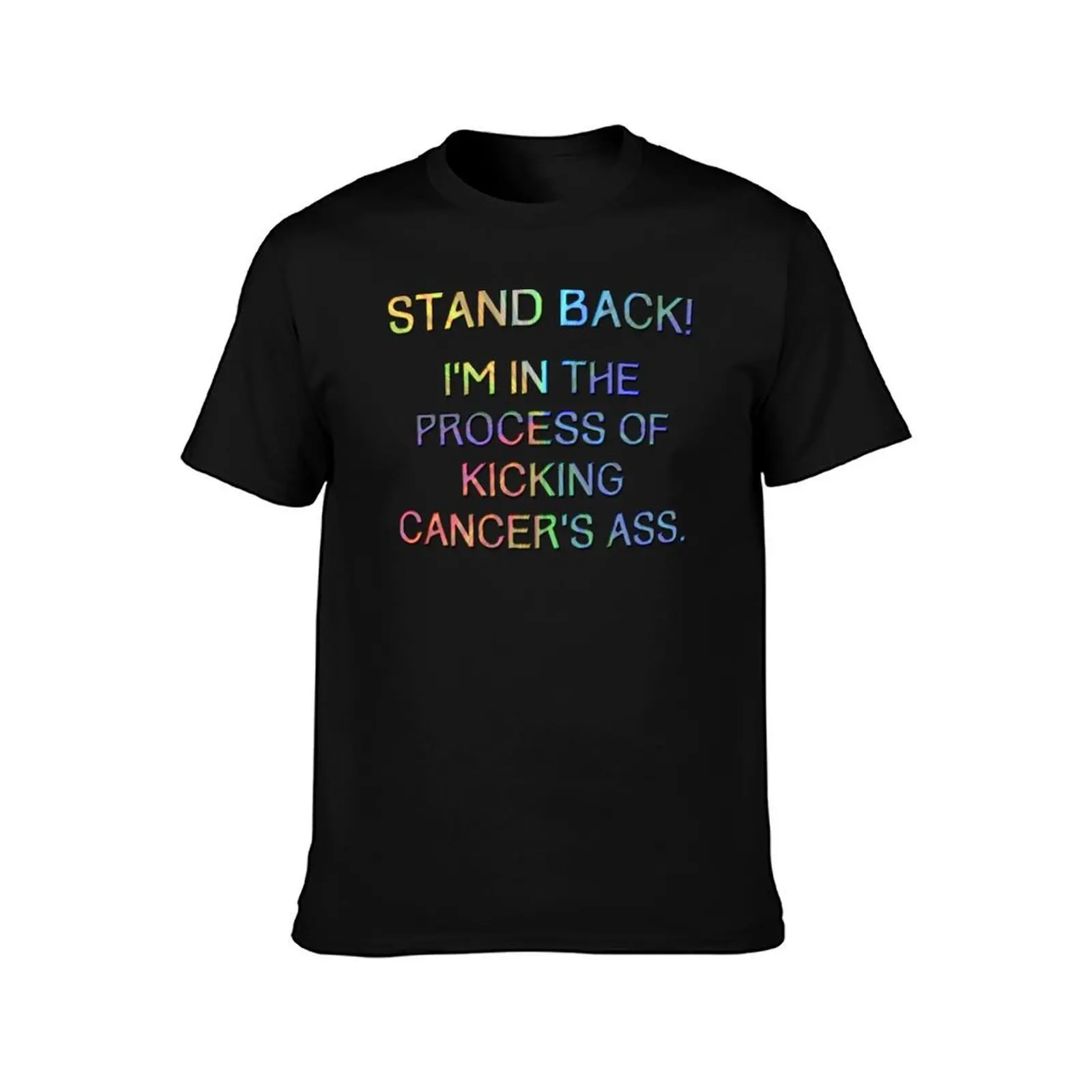Kicking Cancers ass T-Shirt, Summer Casual Cotton Tee, Oversized Streetwear Tops, Vintage Graphic Print, Loose Fit Short Sleeve