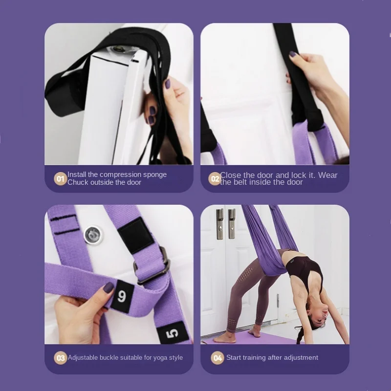 Adjustable Aerial Yoga Strap Hammock Swing Stretching Strap Anti-Gravity Inversion Yoga Hammock Belts Gym Training Device