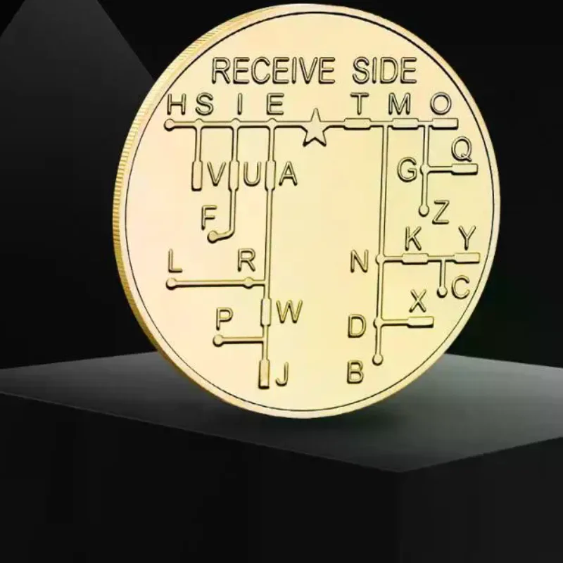 1Pcs Morse-code Learning Tools For Novice Radio Enthusiasts And History Buffs Morse-code Training Coin Commemorative Badge