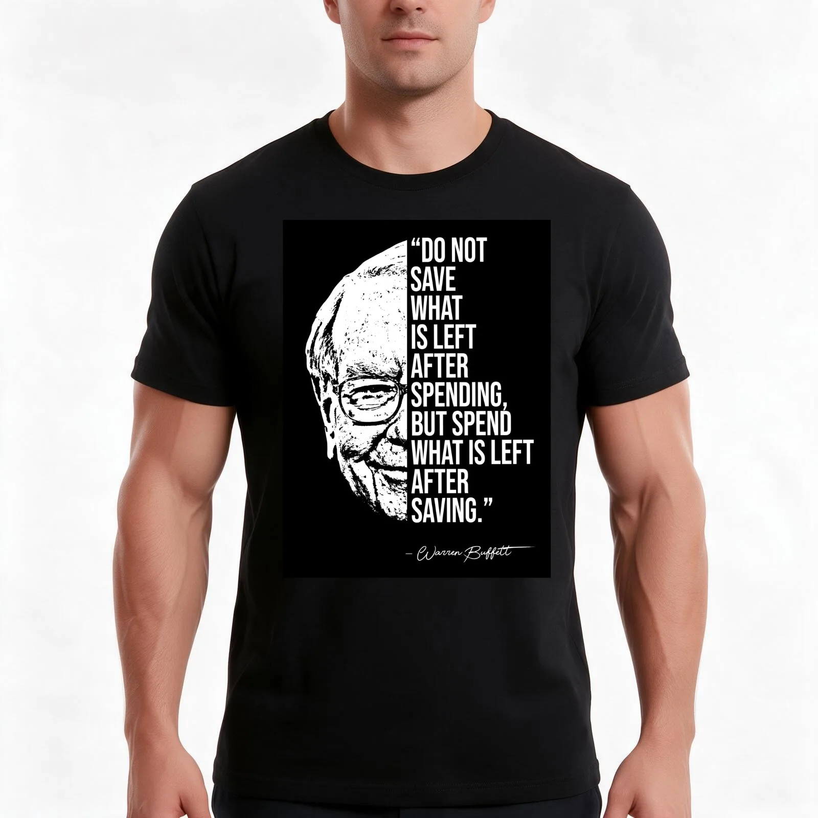 Warren Buffett quotes quote T-Shirt Summer Casual Cotton Tee Oversized Streetwear Tops Vintage Graphic Print 100% Cotton