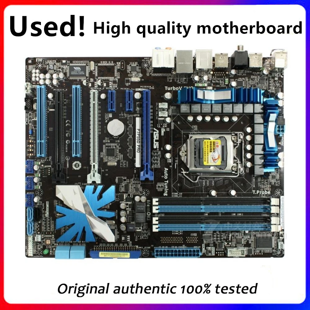 

For ASUS P7P55D PRO Motherboard LGA 1156 DDR3 16GB For Intel P55 P7P55 Desktop Mainboard SATA II PCI-E X16 Used AMI BIOS