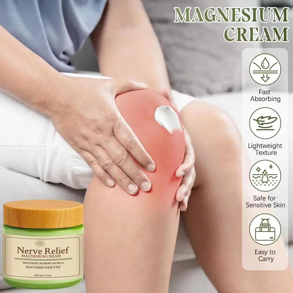 with MSM and Arnica Natural Magnesium Cream Mild Ingredients for Soothing Body Care Cream Relief Relaxation Body Lotion