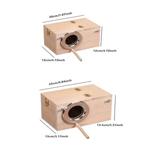 Dekoratives Holz Vogelhaus, Nest, Vögel Brutschachtel, Zuchtpapagei, Haustierzubehör, Home Balkondekoration 10 Hauptverkaufsvögel Käfig - №1